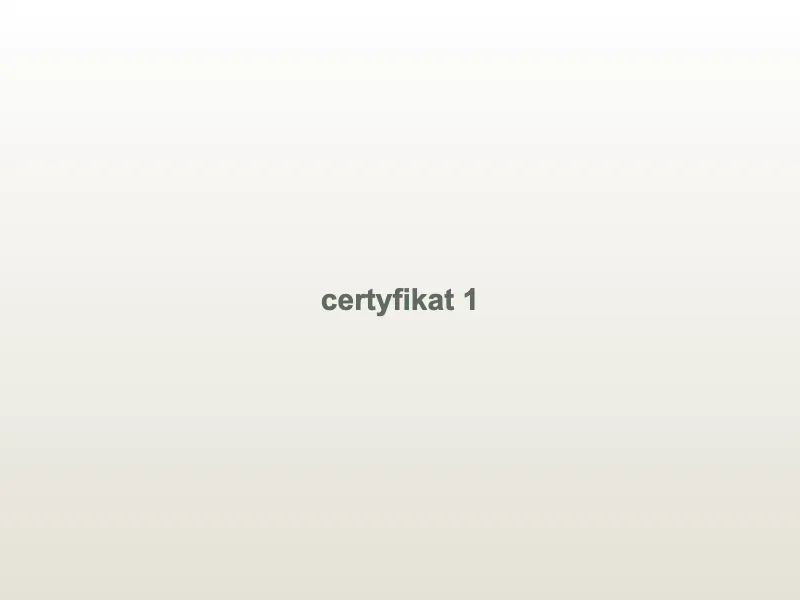 Certyfikat: Trener personalny